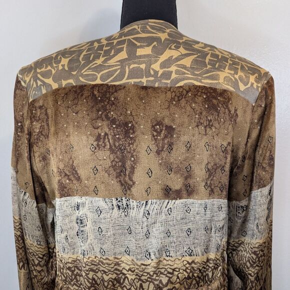 VTG Platinum Dorothy Schoelen Maximalist Metallic Gold Power Suit Blazer S - Picture 8 of 11